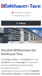 Mobile Screenshot of kohlhauertore.de
